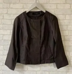 【7ID concept.】　ノーカラー ジャケット ライダーズジャケット 薄手