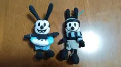 レア】ディズニー オズワルド&オルテンシア ぬいぐるみ バッジ ぬいば