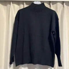 ロペピクニック黒 タートルネック ニットセーター 長袖
