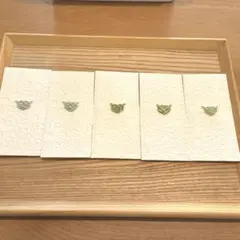 エンボス　ミニポチ袋　グリーン系　5枚セットK