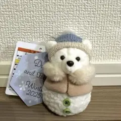 ダッフィー　シークレットオブスノーウィーデイ雪だるまぬいぐるみチャーム