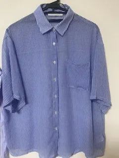 AS KNOW AS Plus半袖ストライプシアーシャツ