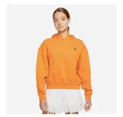 Nike オレンジ フード付きパーカー M