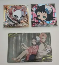 鬼滅の刃 立志編 お楽しみくじ 缶バッジ 色紙 錆兎 真菰 まとめ×1-③ 錆兎 真菰 鱗滝 お楽しみくじ ロング缶バッジ 鬼滅の刃