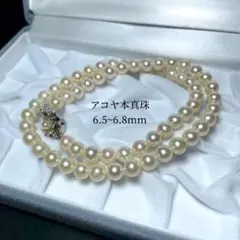 アコヤ本真珠✨パールネックレス 6.5-6.8mm 42cm SILVER刻印