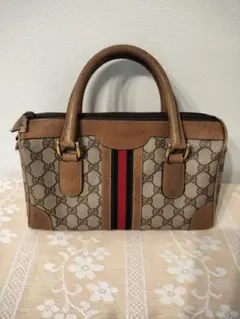 VINTAGE GUCCI /グッチ シェリーライン ボストンバッグ