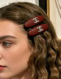 CHANEL ヘアピン ボルドー 2個セット CHANEL ヘアピン ボルドー 2個セット - メルカリ