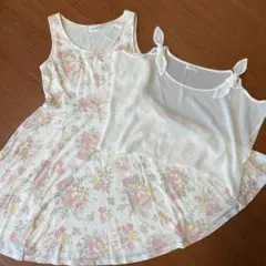 LODISPOTTOノースリーブ花柄ワンピース・ボレロ　Mサイズ