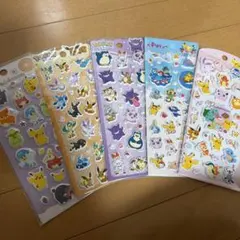 ポケットモンスター　ポケモン　ふわふわシール　マシュマロシール　5枚セット
