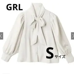 ロングカフスリボンタイブラウス GRL [k8568v] Sサイズ
