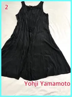 ヨウジヤマモト】半袖ロングシャツワンピース ウール100% 日本製 黒