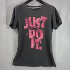 Mサイズ⭐️NIKE（ナイキ）JUST DO ITロゴT　グレー フェード加工のサムネイル