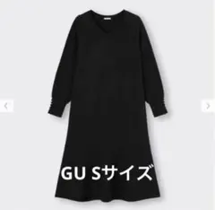 GU フレアニットワンピース(長袖)S