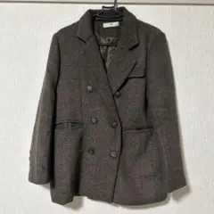 ブラウン テーラードジャケット M
