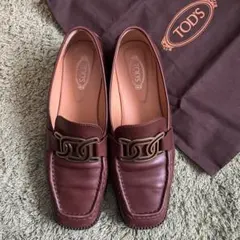 TOD'S タッセルローファー バーガンディー 24cm - メルカリ