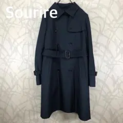【極美品】LOEFF ロエフ ステンカラーコート ネイビー 比翼ボタン サイズ0 極美品】LOEFF ロエフ ステンカラーコート ネイビー 比翼ボタン サイズ