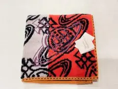 新品　ヴィヴィアンウエストウッド　大判　タオルハンカチ　big ORB刺繍　模様