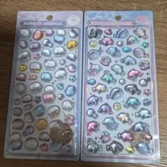 V*E様 【正規品】ボンボンドロップシール水族館　2枚セット(くらげ・イルカ)
