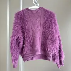 GORGE パープル シャギーニット 長袖
