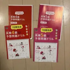 7日間完成英検5級・7日間完成英検4級予想問題ドリル 文部科学省後援