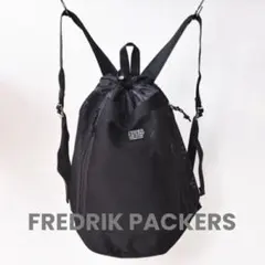 《フェスに最適》FREDRIK PACKERS メッシュ リュック ブラックのサムネイル