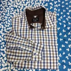 ORIHICA チェック柄長袖シャツ L