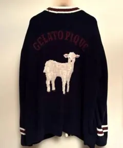 GELATO PIQUE ネイビー カーディガン　ひつじ　SEEP メンズＬ