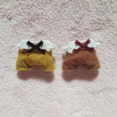 赤ちゃんコーデュロイサロペット2着セット　イエロー•テラコッタ