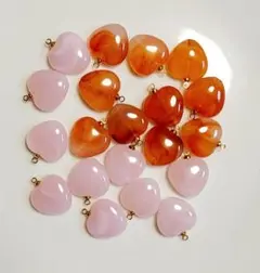 ハート・イアリング・ピアス・パーツ・ハンドメイド・コネクター・チャーム・15㎜