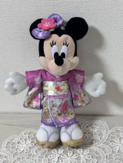 ミニーマウス 着物 ぬいぐるみバッジ　 2026