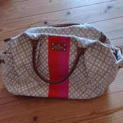 kate spade ボストンバッグ アイボリー ピンク