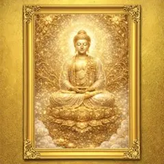 金運と幸福を招く 黄金仏像風水画」A4サイズ 額付き「No.36」 - メルカリ