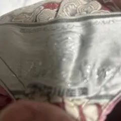 西川 羽毛布団 花柄 赤