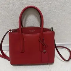 kate spade 赤 レザー ショルダーバッグ