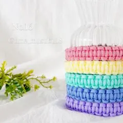 オーダーページ【小・中型犬向け／No.16パステルカラー平編み首輪】