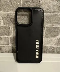 ジャンク品　miu miu スマホケース　iPhone13pro ブラックのサムネイル