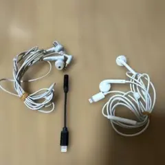 Lightning接続 有線イヤホン　2個セット