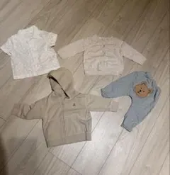 【ベビーGAP4点セット】（パーカー、シャツ、パンツ、カーディガン）