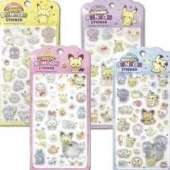 韓国限定　ポケピース 3D立体シール 4種セット 新品未開封 ポケモン
