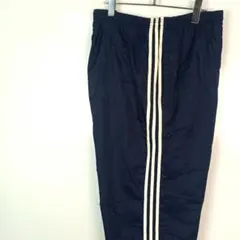 アディダスadidasトラックパンツジャージウィンブレ紺ネイビー3ストライプ