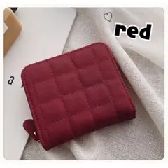 ちょうどいいサイズ♥持ち運び便利 コンパクト財布 キルティング財布 二つ折り財布