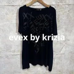 【 24かま番】EVEX by KRIZIA 半袖カットソー ブラック 40のサムネイル