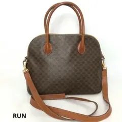 CELINE セリーヌ マカダム柄 ドーム型 2WAY ハンドバッグ