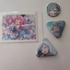 プロセカ日野森雫缶バッジ3個と桃井愛莉のカードセット
