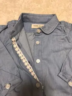 marble mix mart☆レース付チュニック風ダンガリーシャツ80cm新品