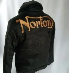 新品タグ付き　Norton ボアジャケット　極暖　黒　ゴールドロゴ　XLサイズ