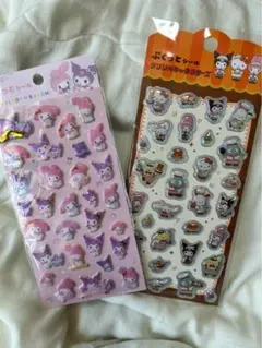 【正規品】　サンリオキャラクターズ　　ぷくっとシール　2枚セット
