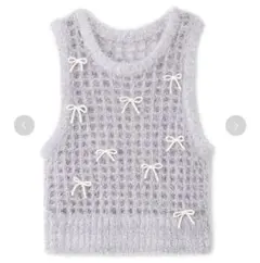 FURFUR シャイニーリボンベスト　新品　タグ付き　ファーファー