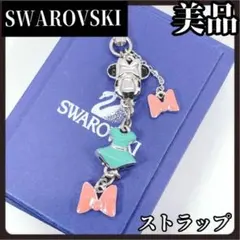 SWAROVSKI　スワロフスキー　ストラップ　ディズニー　ミニー　リボン