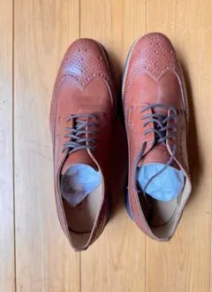 Cole Haan ブラウンレザーウィングチップシューズ